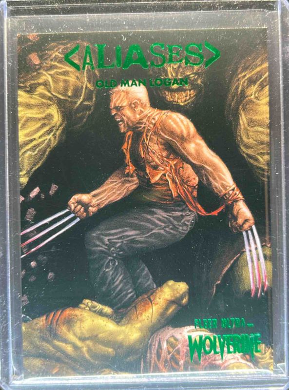 2023 Fleer Ultra Marvel Wolverine #A-14 Aliases - Green Foil