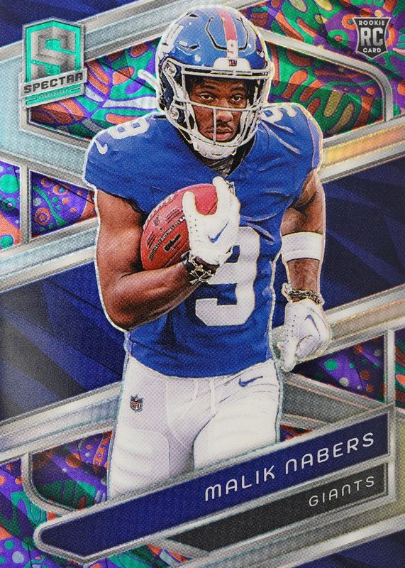 Malik Nabers 2024 Spectra #5 Psychedelic /5 Rookie RAW