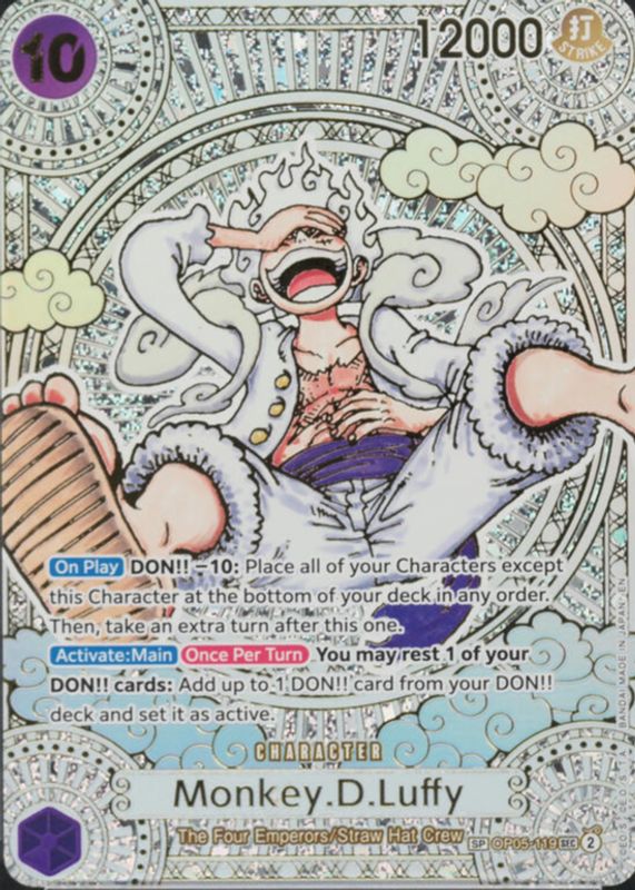 2025 A Fist of Divine Speed #OP05-119 Secret Rare (SP - Gold)