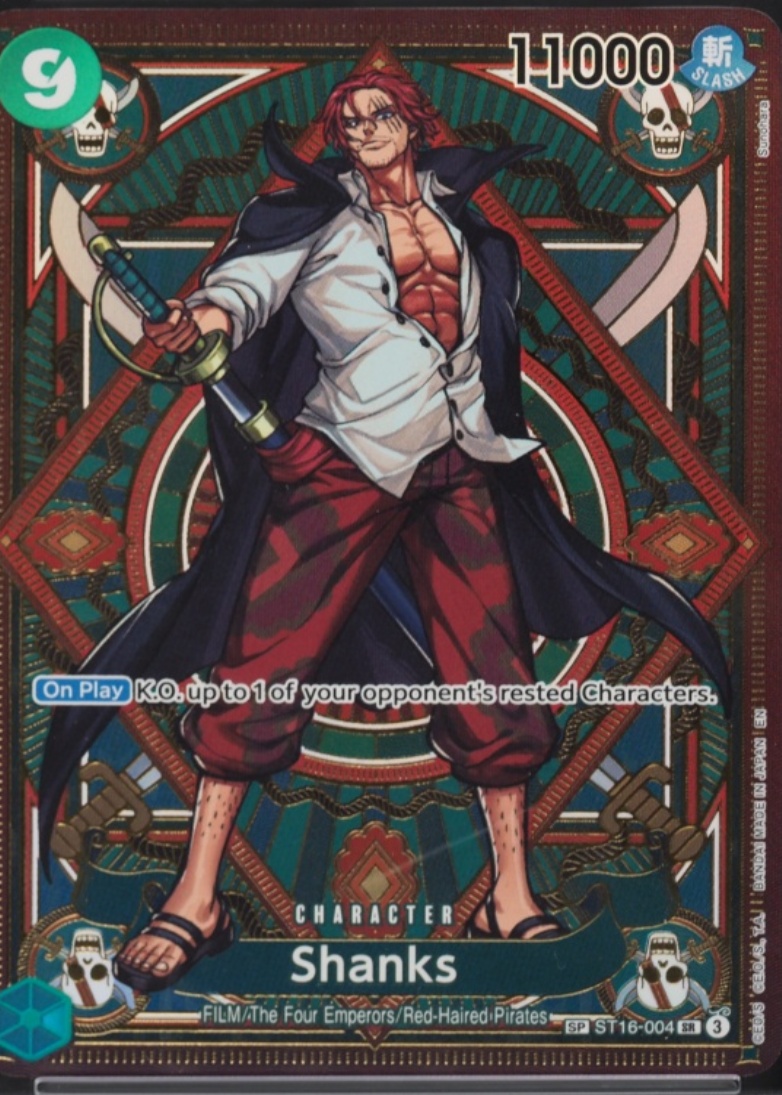 one piece card game manga shanks P-083_p3 and not all cards will be individually sleeved and top loaded in all lots Shanks One Piece Cards Price