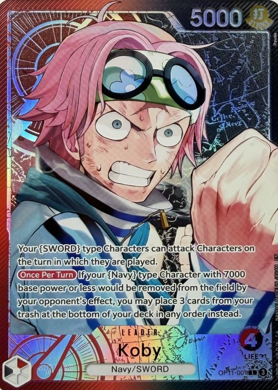 2025 A Fist of Divine Speed #OP11-001 Leader (Alternate Art)