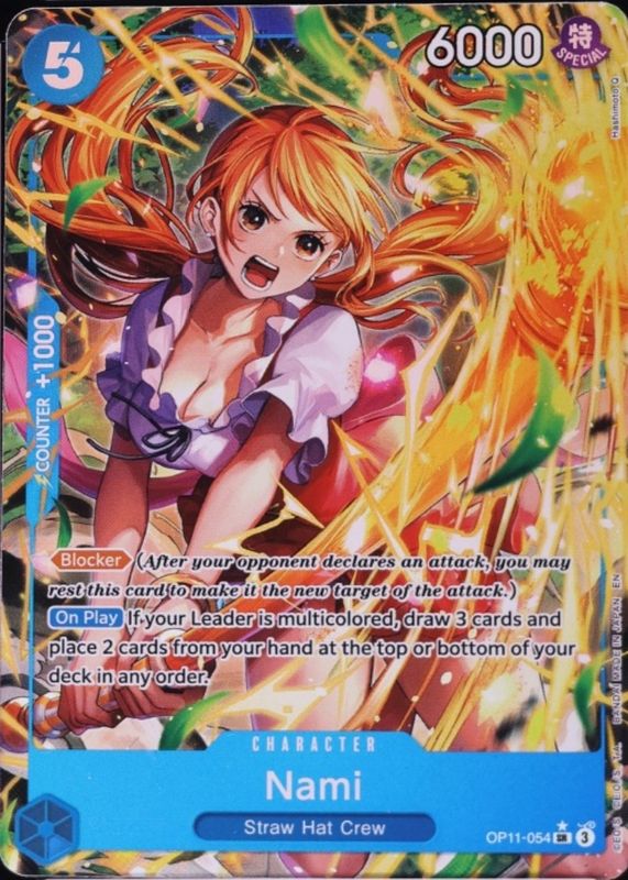 Nami 2025 A Fist of Divine Speed #OP11-054 Super Rare (Alternate