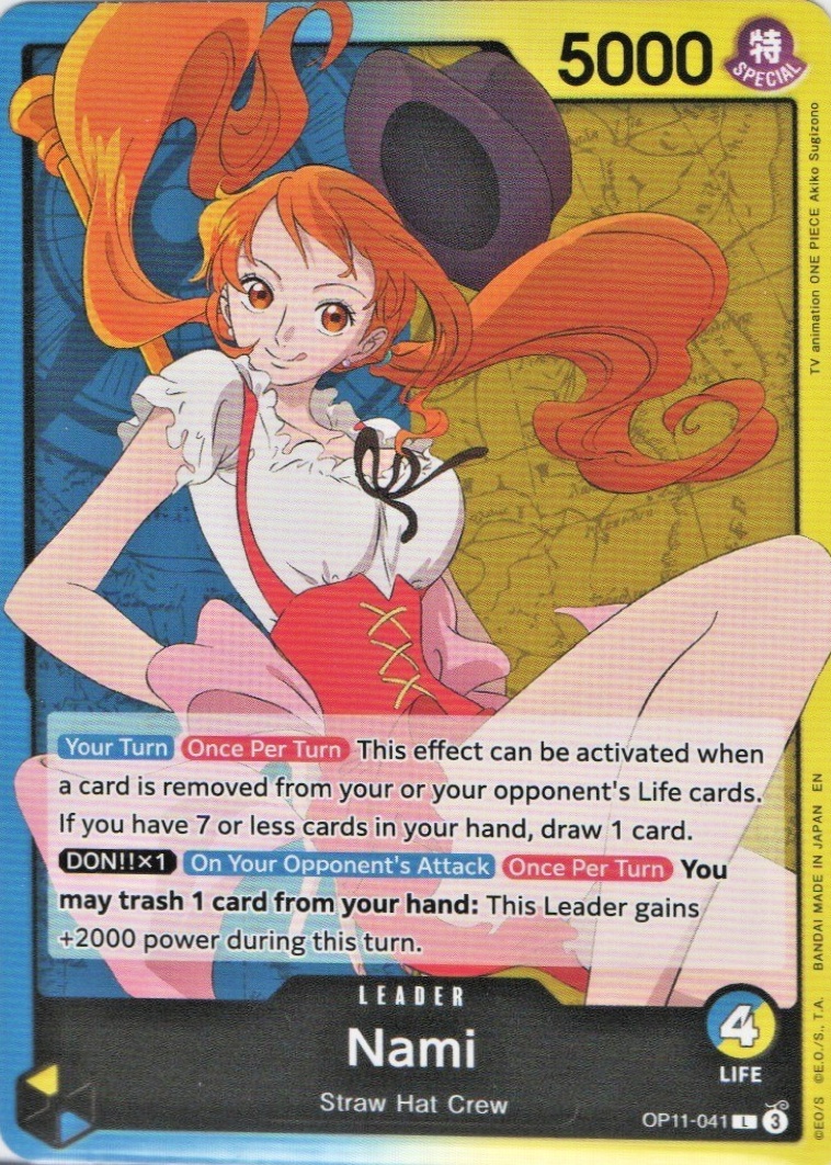 モ*ノ様 2025 ONE PIECE JP ナミ トレーディングカード #11 Nami 2025 A Fist of Divine Speed (OP-11) #OP11-041 Leader Price