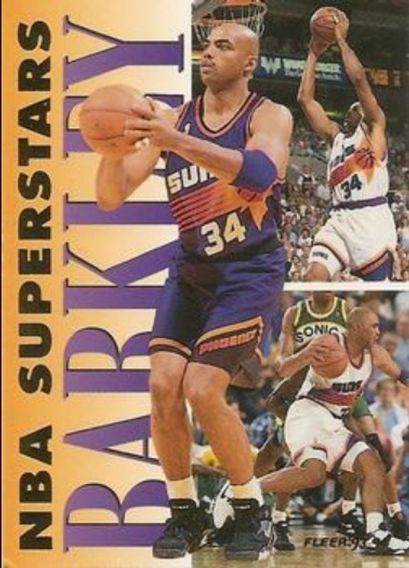 Charles Barkley 1993 Fleer #2 NBA Superstars RAW