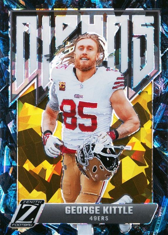 George Kittle 2024 Zenith #20 Alphas - Gold Ice /(SSP) RAW