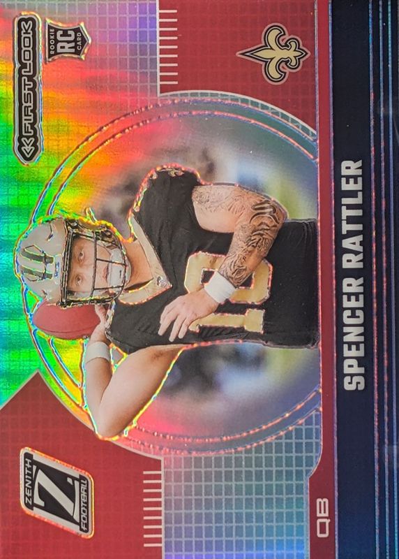 Spencer Rattler 2024 Zenith #11 First Look /(SSP) Rookie RAW