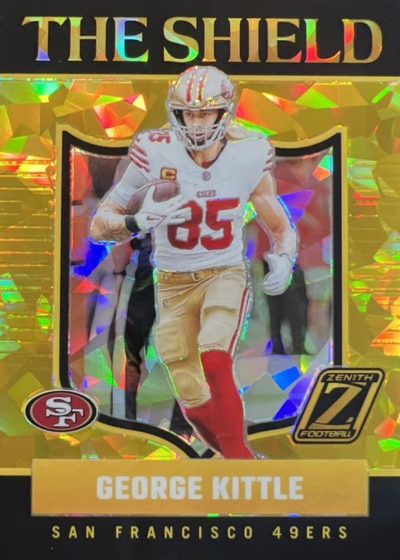 George Kittle 2024 Zenith #20 The Shield - Gold Ice /(SSP) RAW