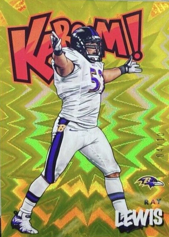 Ray Lewis 2021 Absolute #K38 Kaboom! - Gold /10 RAW
