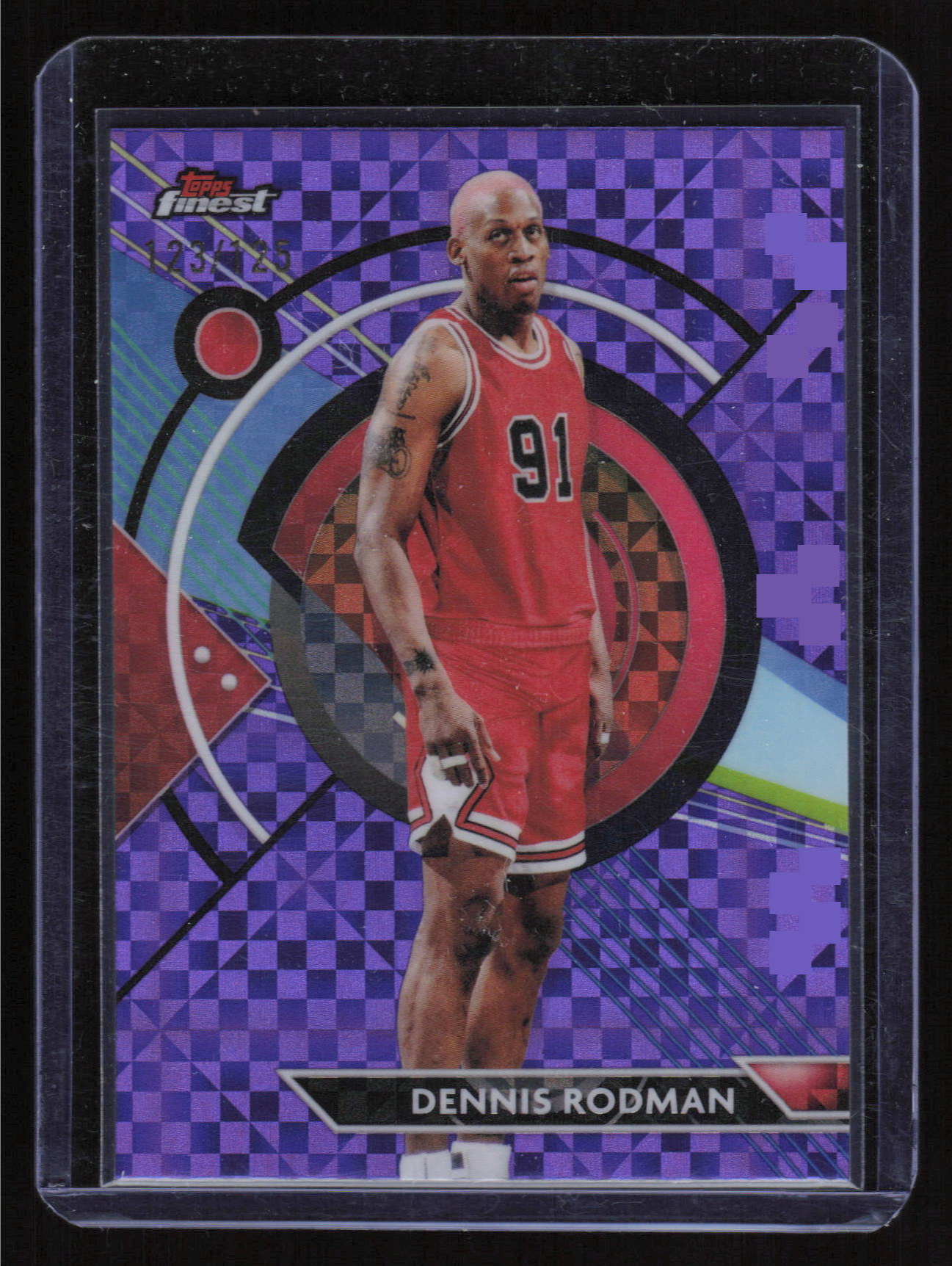 Dennis Rodman 2023 Topps Finest #61 Common - Purple Checkerboard ...