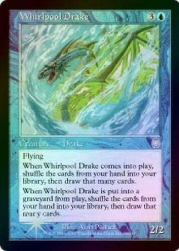 Whirlpool Drake 2001 Apocalypse #34 Foil RAW TCG (LIGHTLY PLAYED)