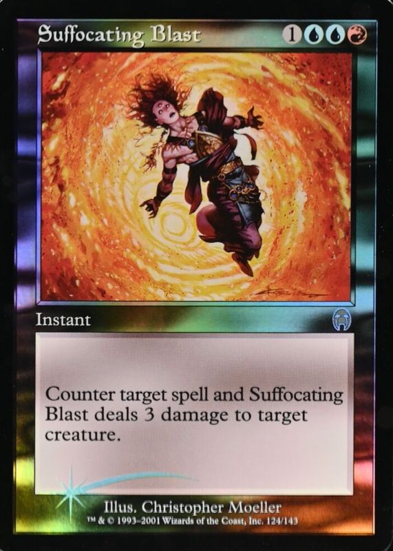 Suffocating Blast 2001 Apocalypse #124 Foil RAW TCG (LIGHTLY PLAYED)