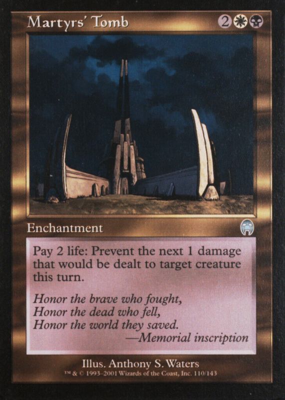 Martyrs' Tomb 2001 Apocalypse #110 Base RAW TCG (NEAR MINT)