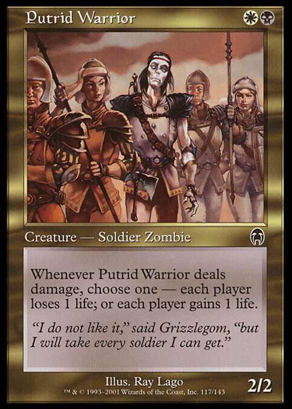 Putrid Warrior 2001 Apocalypse #117 Base RAW TCG (LIGHTLY PLAYED)