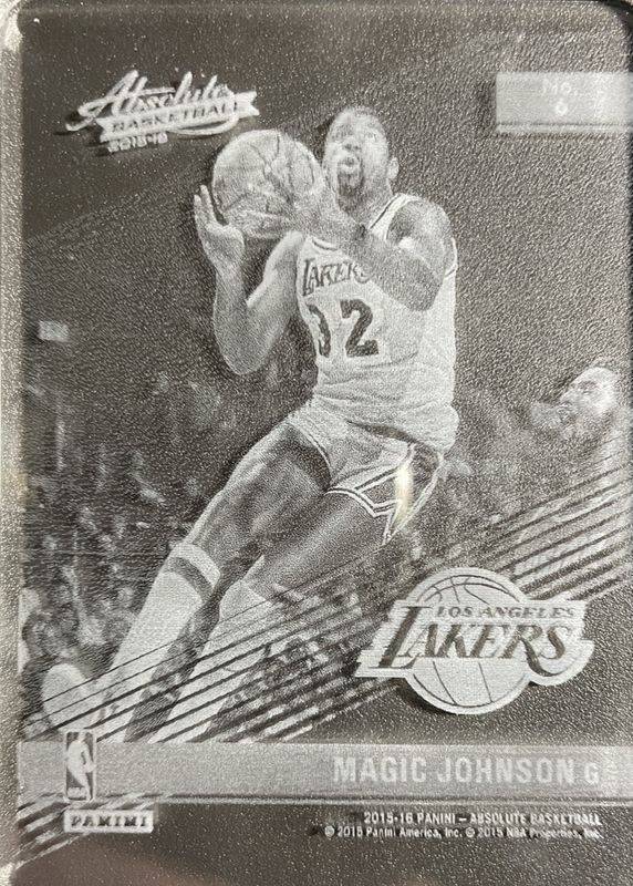 Magic Johnson 2015 Absolute #6 Glass /(SSP) BGS 9