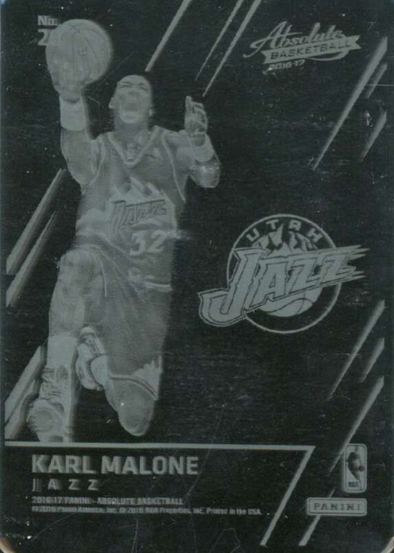 Karl Malone 2016 Absolute #20 Glass /(SSP) RAW