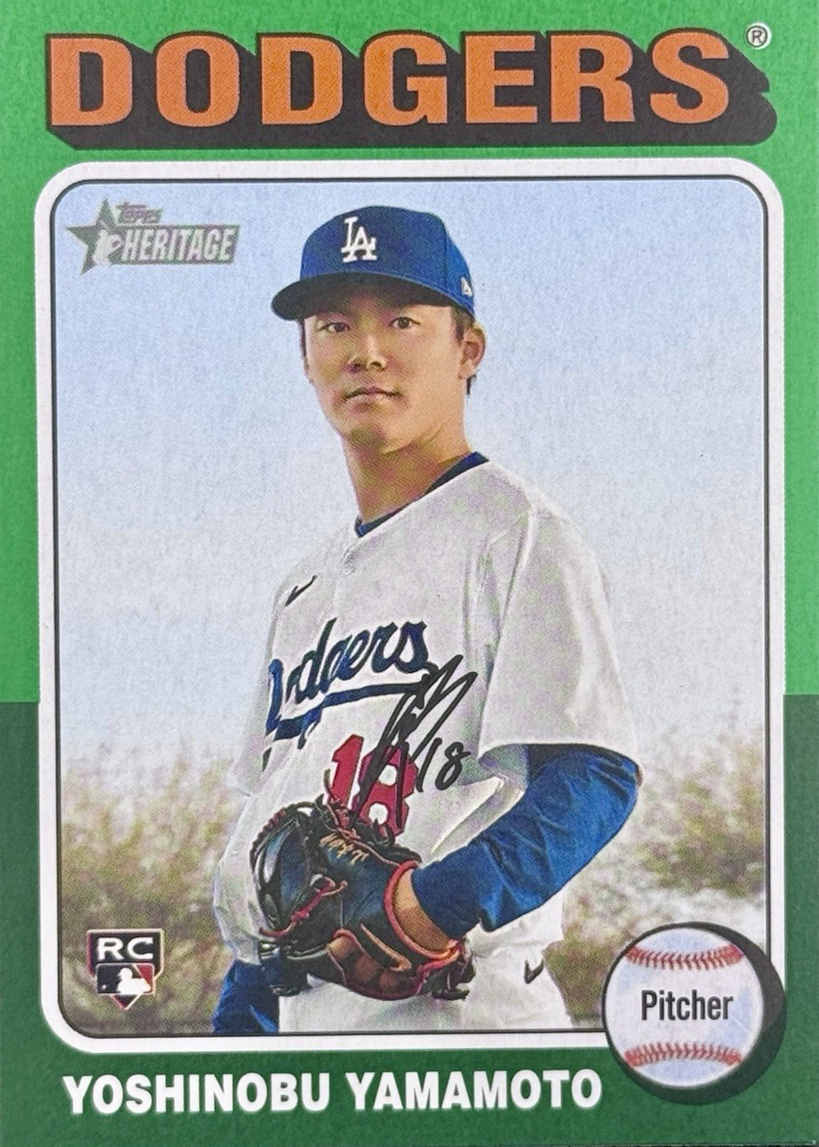 Yoshinobu Yamamoto 2024 Topps Heritage High Number #553 Green