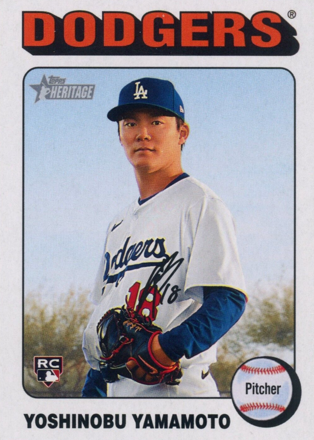 Yoshinobu Yamamoto 2024 Topps Heritage High Number #553 White