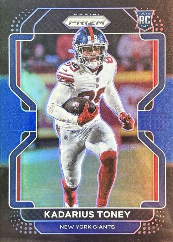 Kadarius Toney 2021 Chronicles #PB-11 Prizm Black - Blue /25 Rookie RAW