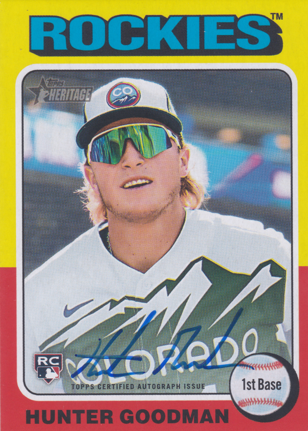 Hunter Goodman 2024 Topps Heritage High Number #ROA-HG Real One ...