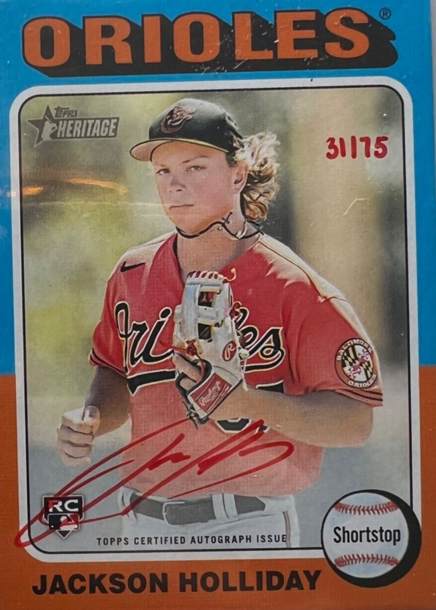 Jackson Holliday 2024 Topps Heritage High Number #ROA-JH Real One
