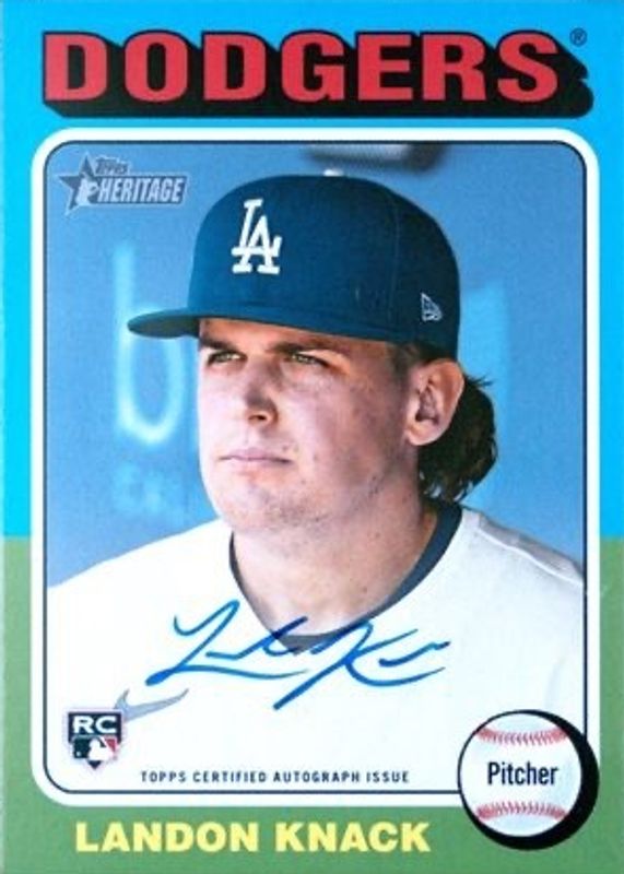 Landon Knack 2024 Topps Heritage High Number #ROA-LK Real One Autographs Rookie RAW