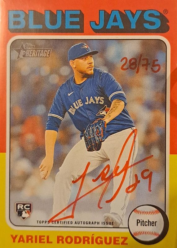 2024 Topps Heritage High Number #ROA-YR Real One Autographs - Red Ink /75