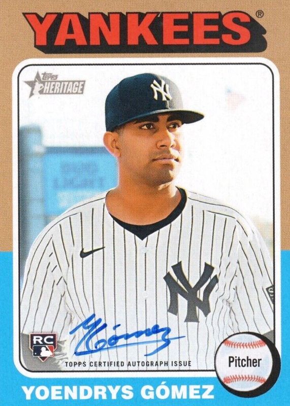 Yoendrys Gomez 2024 Topps Heritage High Number #ROA-YG Real One Autographs Rookie RAW