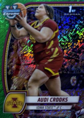 2024 Bowman Chrome University #9 Green Shimmer Refractor (1st)