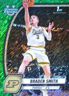 2024 Bowman Chrome University #12 Green Shimmer Refractor (1st)