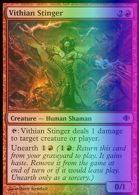Vithian Stinger 2008 Shards of Alara #120 Foil RAW TCG (LIGHTLY PLAYED)