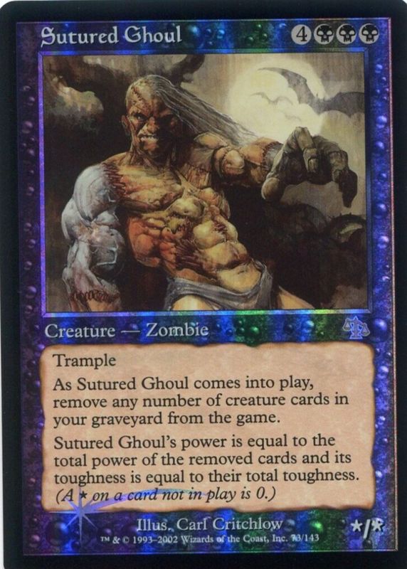 Sutured Ghoul 2002 Judgment #73 Foil RAW TCG (NEAR MINT)