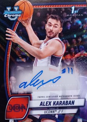 2024 Bowman Chrome University #100 Prospect Auto - Black Wave Refractor (1st)