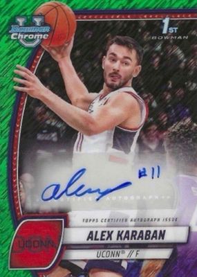 2024 Bowman Chrome University #100 Prospect Auto - Green Shimmer Refractor (1st)