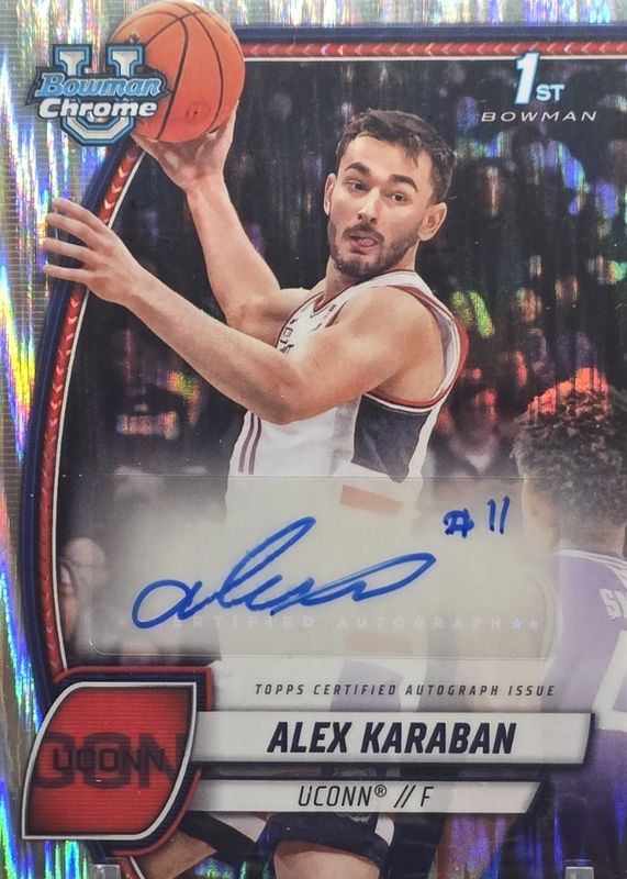 2024 Bowman Chrome University #100 Prospect Auto - Stealth Refractor (1st)