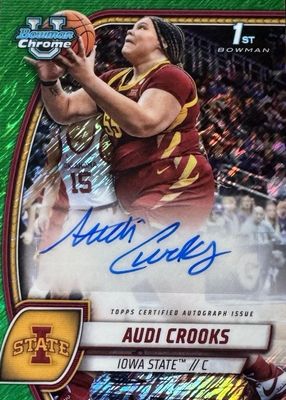 2024 Bowman Chrome University #9 Prospect Auto - Green Shimmer Refractor (1st)