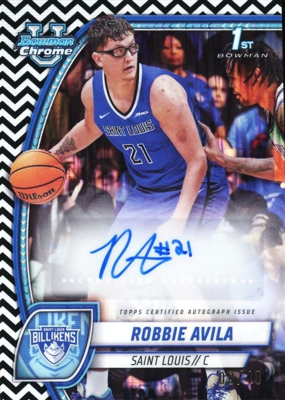 2024 Bowman Chrome University #61 Prospect Auto - Black & White Stealth Refractor /48 (1st)