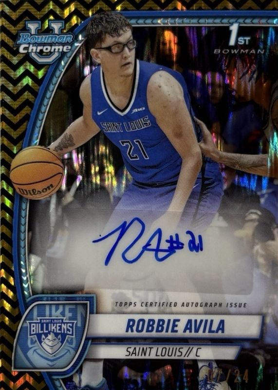 2024 Bowman Chrome University #61 Prospect Auto - Stealth Refractor (1st)