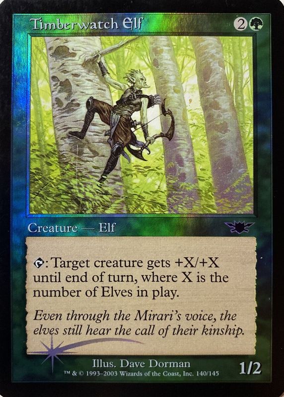 Timberwatch Elf 2003 Legions #140 Foil RAW TCG (LIGHTLY PLAYED)