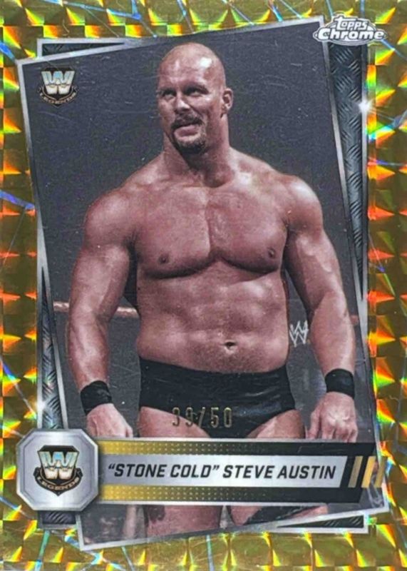 2025 Topps Chrome WWE #6 Gold Geometric Refractor /50