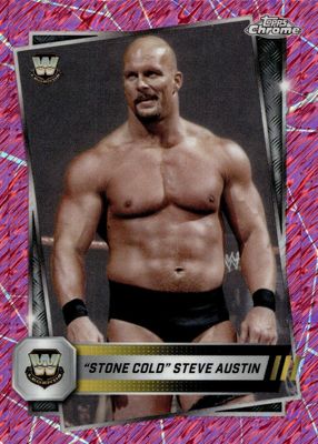 2025 Topps Chrome WWE #6 Pink Shimmer Refractor