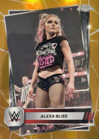 Alexa Bliss 2025 Topps Chrome WWE #107 Gold Refractor /50 Price