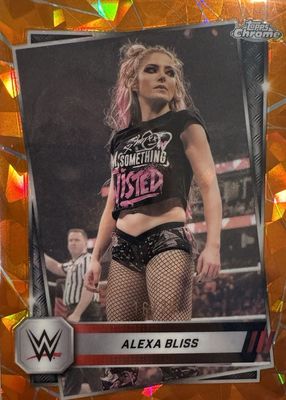 2025 Topps Chrome WWE #107 Orange Refractor /25