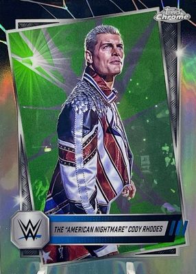 2025 Topps Chrome WWE #1 Neon Green & Black Refractor