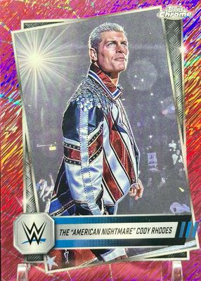 2025 Topps Chrome WWE #1 Pink Shimmer Refractor
