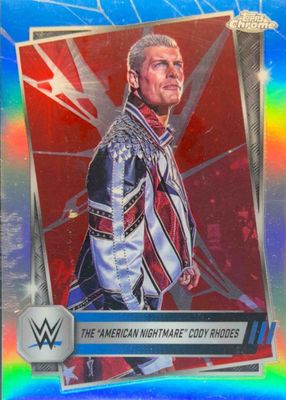 2025 Topps Chrome WWE #1 Red & Blue Refractor