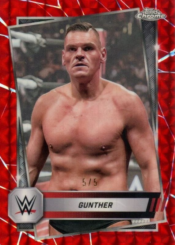 2025 Topps Chrome WWE #2 Red Geometric Refractor /5