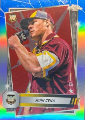 2025 Topps Chrome WWE #16 Red & Blue Refractor
