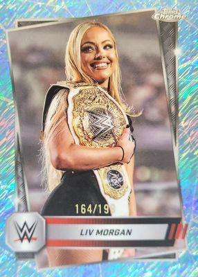 2025 Topps Chrome WWE #146 Aqua Shimmer Refractor /199