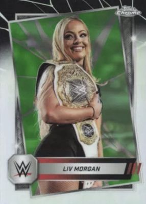2025 Topps Chrome WWE #146 Neon Green & Black Refractor