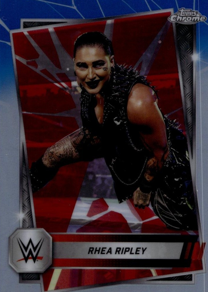 Rhea Ripley 2025 Topps Chrome WWE #80 Red & Blue Refractor Price Guide ...